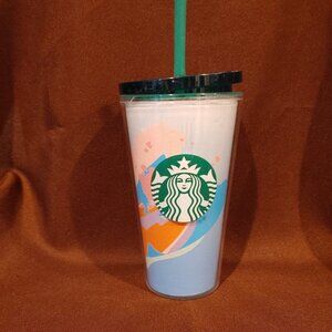 Starbucks Coffee 2021 Grande Clear Floral Spring 16oz